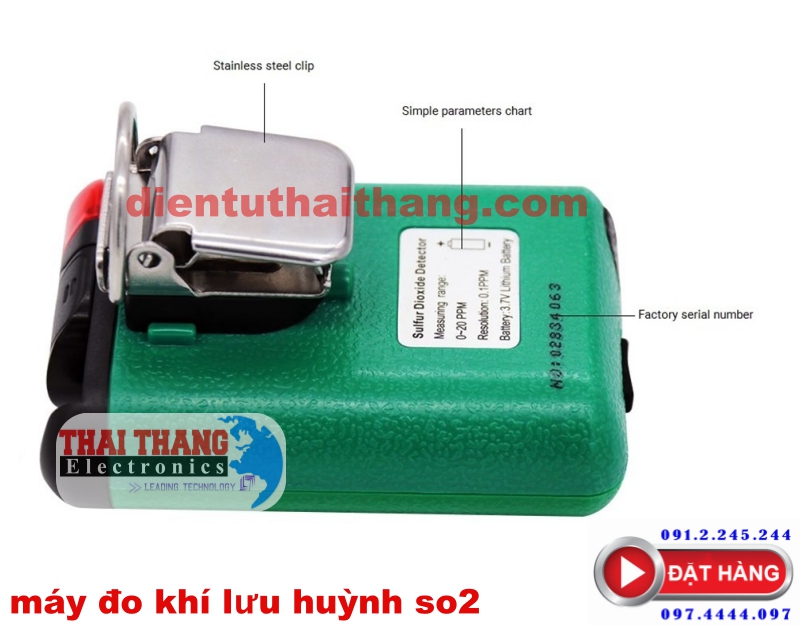 Máy đo nồng độ khí lưu huỳnh dioxit SO2 AS8805
